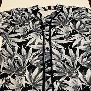 MJC Brand Black and White Button Down Shirt